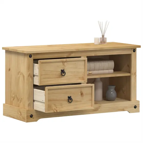 Gossi dulap tv „corona”, 100x40x52 cm, lemn masiv de pin