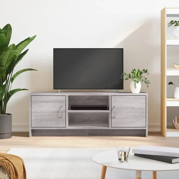 Gossi dulap tv, gri sonoma, 102x30x37,5 cm, lemn prelucrat