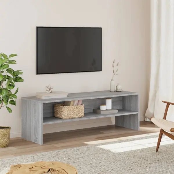 Gossi dulap tv, gri sonoma, 120x40x40 cm, lemn prelucrat