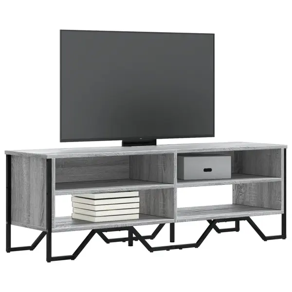 Gossi dulap tv, gri sonoma, 122x34x41 cm, lemn prelucrat