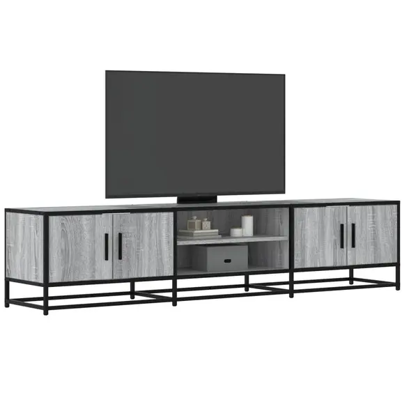 Gossi dulap tv, gri sonoma, 180x35x41 cm, lemn prelucrat