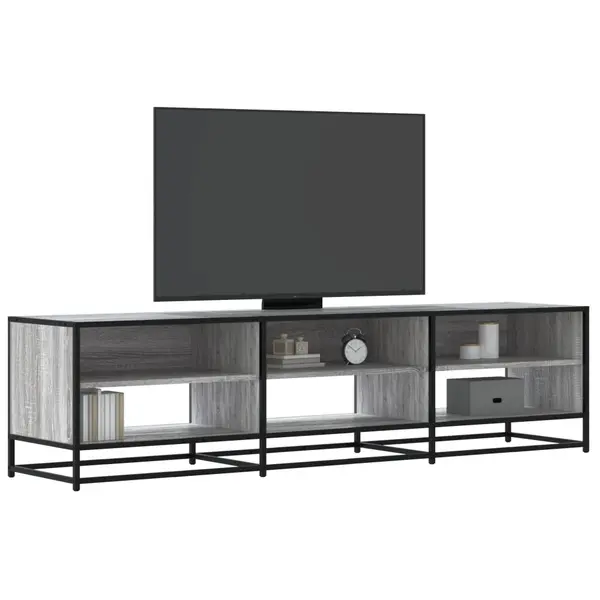 Gossi dulap tv, gri sonoma, 180x40x46 cm, lemn prelucrat