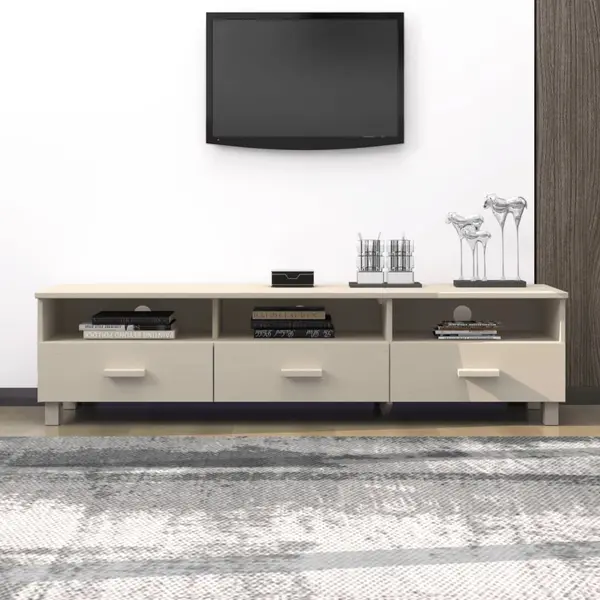 Gossi dulap tv „hamar”, maro miere, 158x40x40 cm, lemn masiv de pin