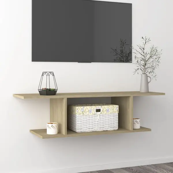 Gossi dulap tv montaj pe perete, stejar sonoma, 103x30x26,5 cm