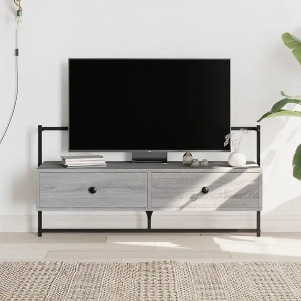 Gossi dulap tv montat pe perete, gri sonoma, 100,5x30x51 cm, lemn