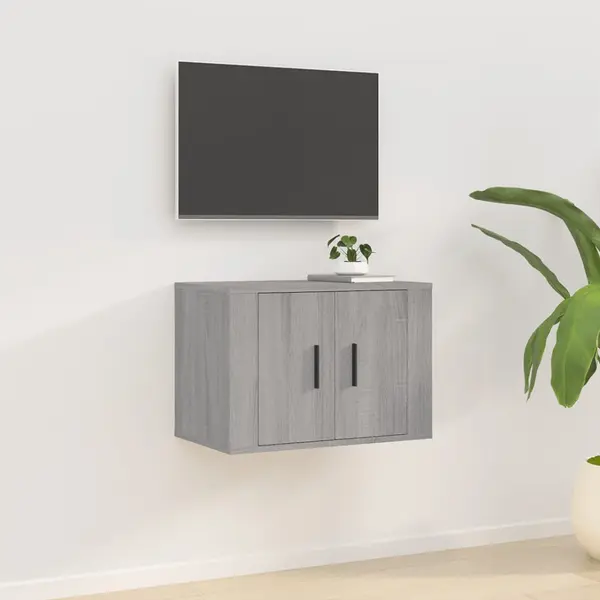 Gossi dulap tv montat pe perete, gri sonoma, 57x34,5x40 cm