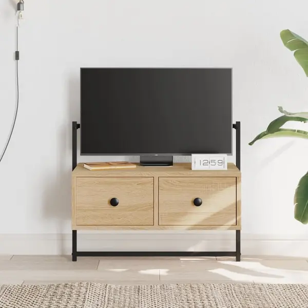 Gossi dulap tv montat pe perete, stejar sonoma, 60,5x30x51 cm, lemn