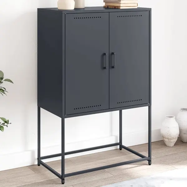 Gossi dulap tv, negru, 68x39x60,5 cm, otel