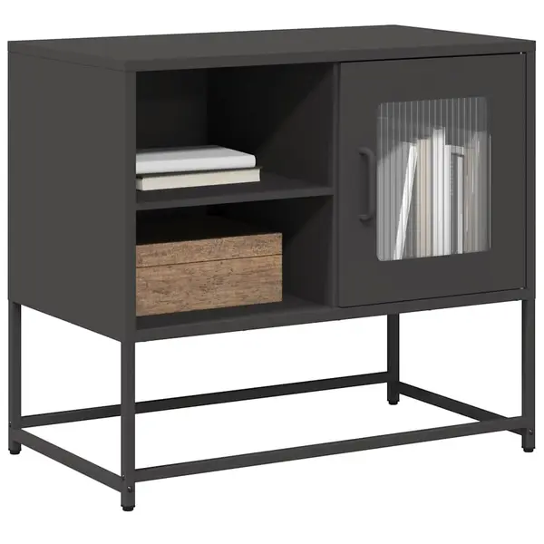 Gossi dulap tv, negru, 68x39x60,5 cm, otel