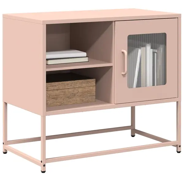 Gossi dulap tv, roz, 68x39x60,5 cm, otel