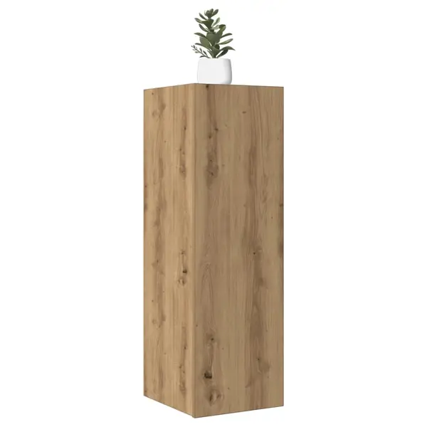 Gossi dulap tv, stejar artizanal, 30,5x30x90 cm, lemn prelucrat