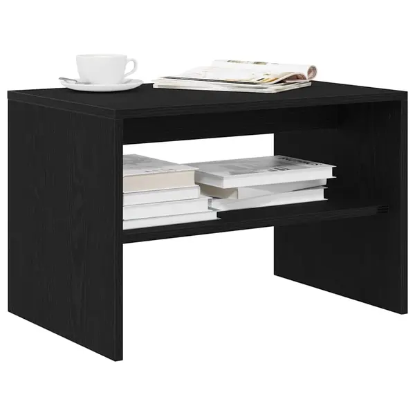 Gossi dulap tv stejar negru 60x40x40 cm lemn prelucrat