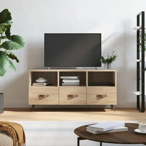 Gossi dulap tv stejar sonoma, 102x36x50 cm, lemn prelucrat