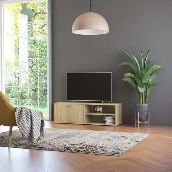 Gossi dulap tv, stejar sonoma, 120 x 34 x 37 cm, lemn prelucrat