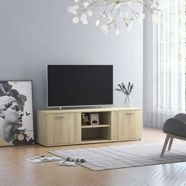 Gossi dulap tv, stejar sonoma, 120 x 34 x 37 cm, lemn prelucrat