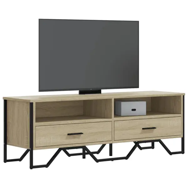 Gossi dulap tv, stejar sonoma, 122x34x41 cm, lemn prelucrat