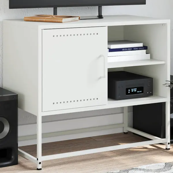 Gossi dulap tv, verde masliniu, 100,5x39x60,5 cm, otel