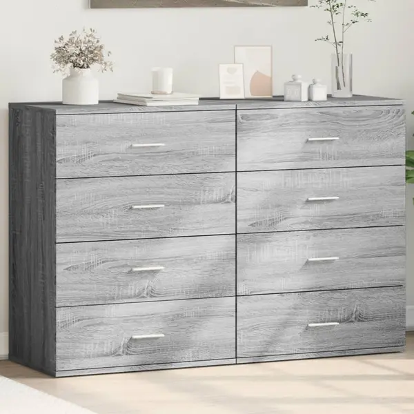 Gossi dulapuri, 2 buc., gri sonoma, 60x39x80 cm, lemn prelucrat
