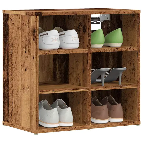 Gossi dulapuri de pantofi 2 buc lemn vechi 52x30x50 cm