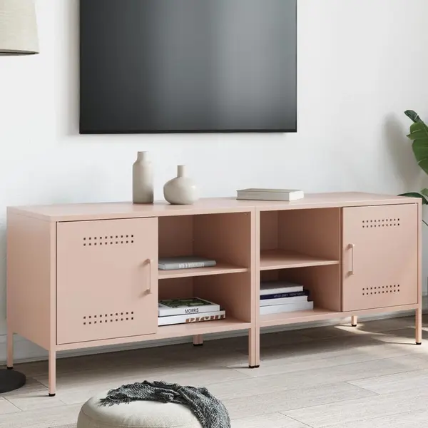 Gossi dulapuri tv, 2 buc., roz, 68x39x50,5 cm, otel