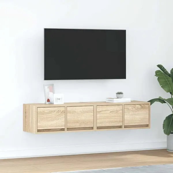 Gossi dulapuri tv 2 buc stejar sonoma 60x31x25,5 cm lemn prelucrat