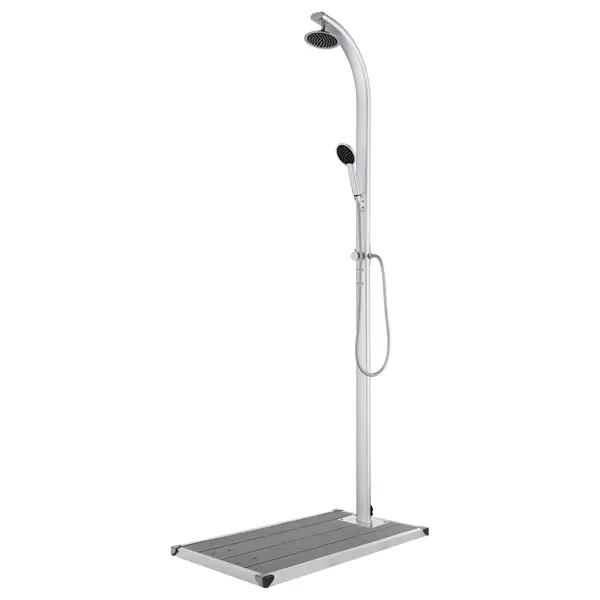 Gossi dus de gradina cu baza gri, 220 cm, aluminiu