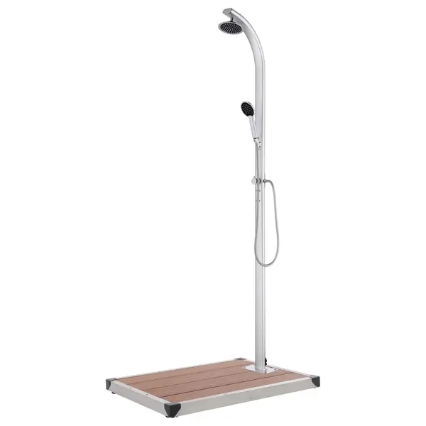 Gossi dus de gradina cu baza maro, 220 cm, aluminiu
