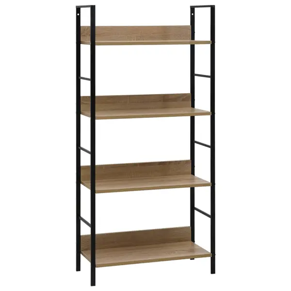 Gossi etajera carti 3 rafturi, stejar,60x27,6x124,5 cm lemn prelucrat