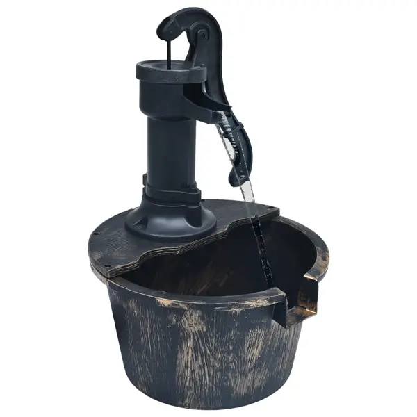 Gossi fantana de apa de gradina cu butoi, cu pompa