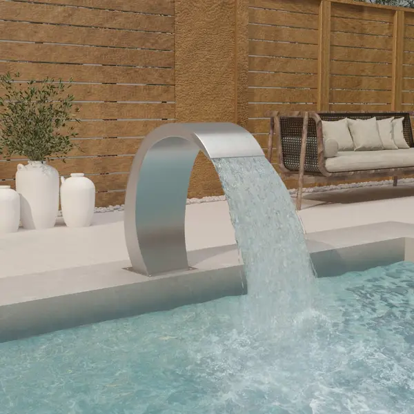 Gossi fantana de piscina, 22x60x70 cm, otel inoxidabil 304