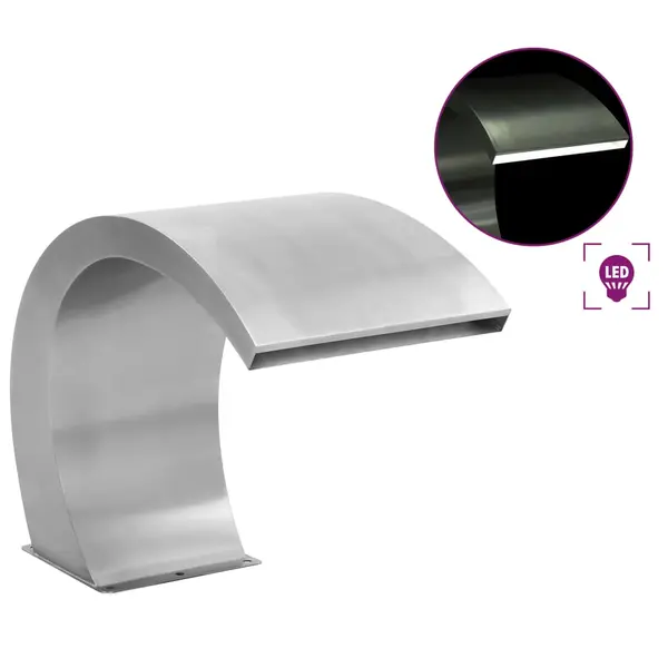 Gossi fantana de piscina cu led-uri, 30 x 60 x 45 cm, otel inoxidabil
