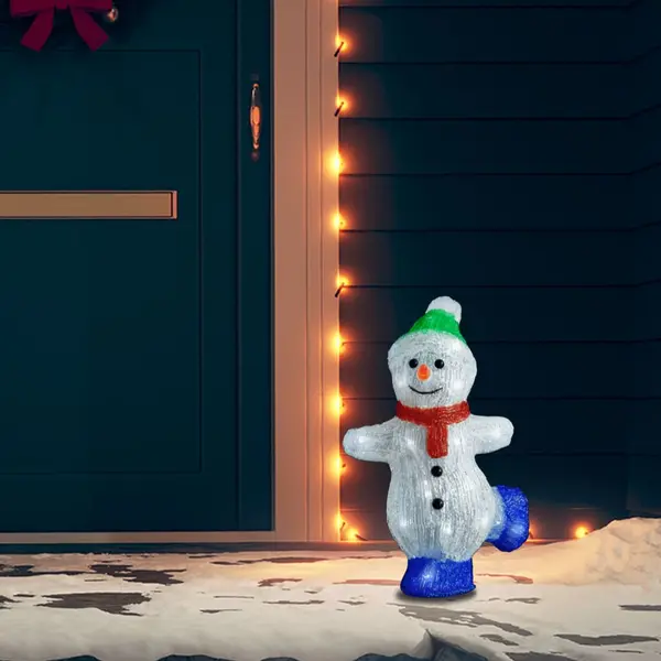 Gossi figurina om zapada craciun led acrilic 30cm interior/exterior