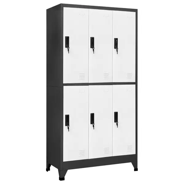 Gossi fiset, antracit si alb, 90x45x180 cm, otel
