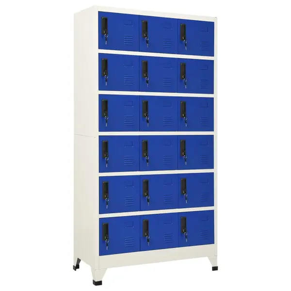 Gossi fiset, gri si albastru, 90x40x180 cm, otel