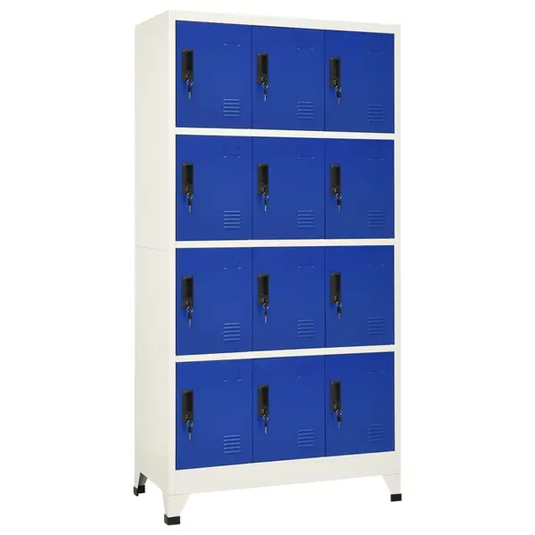 Gossi fiset, gri si albastru, 90x45x180 cm, otel