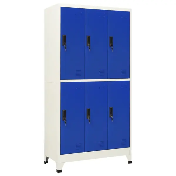 Gossi fiset, gri si albastru, 90x45x180 cm, otel