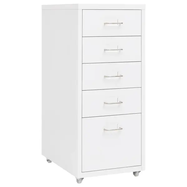 Gossi fiset mobil, alb, 28x41x69 cm, metal