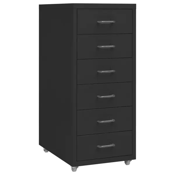 Gossi fiset mobil, negru, 28x41x69 cm, metal
