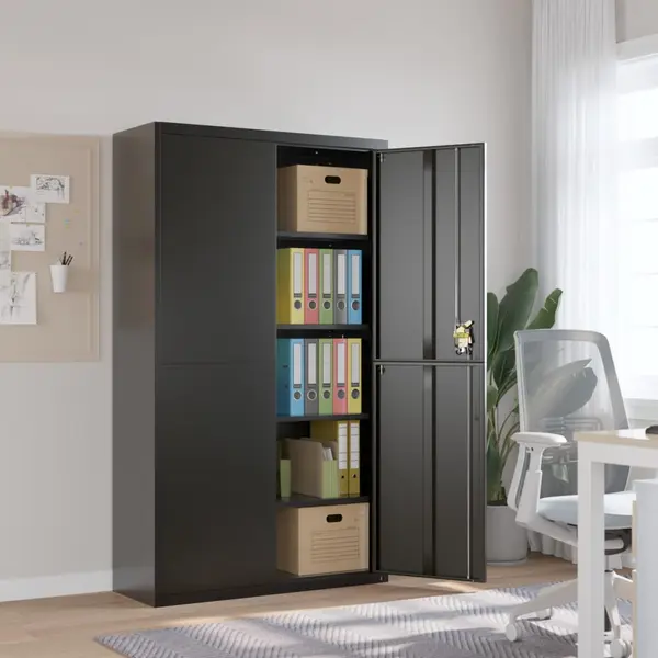 Gossi fiset, negru, 105x40x180 cm, otel