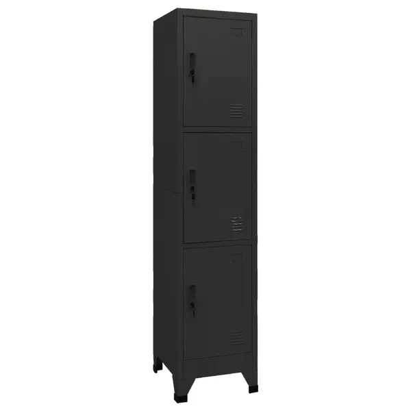 Gossi fiset, negru, 38x45x180 cm, otel