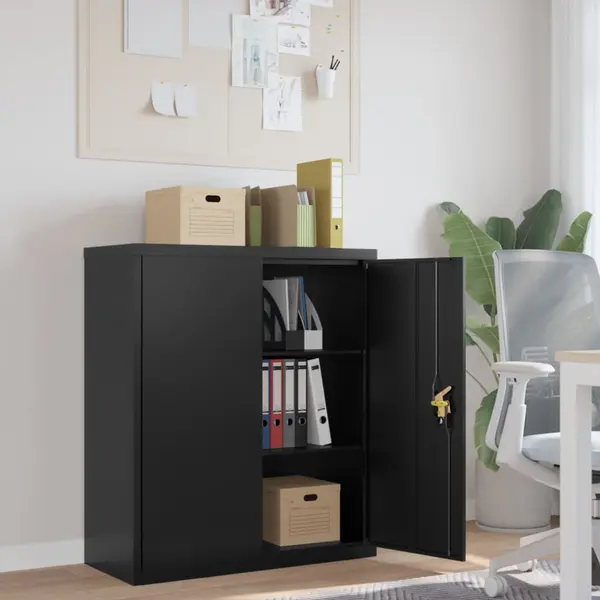 Gossi fiset, negru, 90x40x105 cm, otel