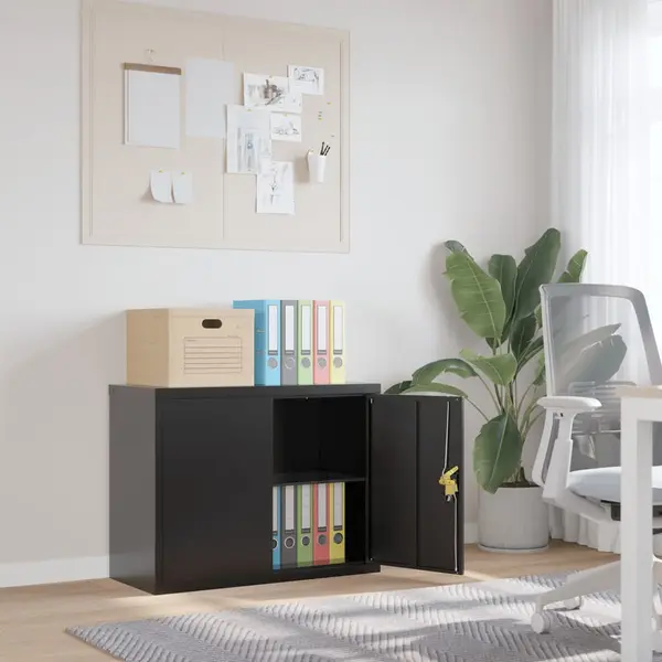 Gossi fiset, negru, 90x40x70 cm, otel