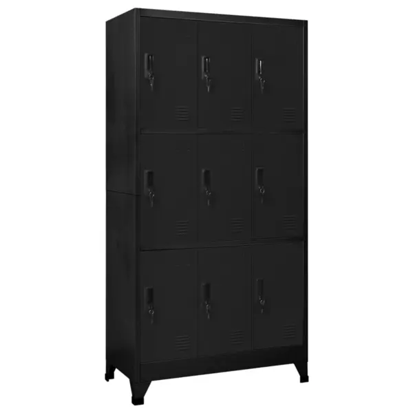 Gossi fiset, negru, 90x45x180 cm, otel