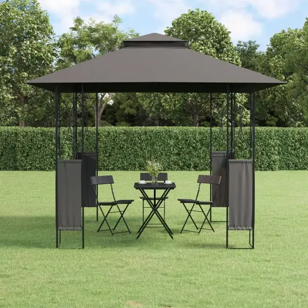 Gossi foisor cu acoperis, antracit, 300x300x270 cm, otel