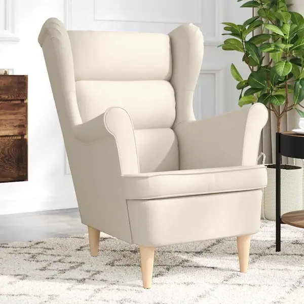 Gossi fotoliu, alb, 74x84x100 cm, panza textil