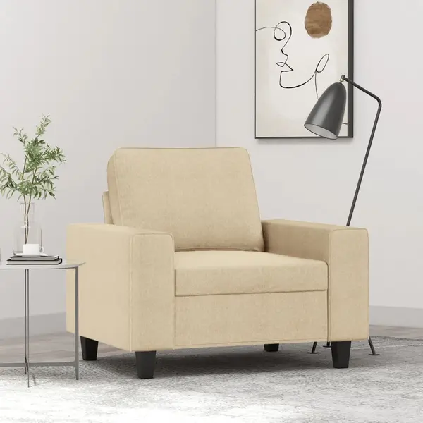 Gossi fotoliu canapea, crem, 60 cm, material textil