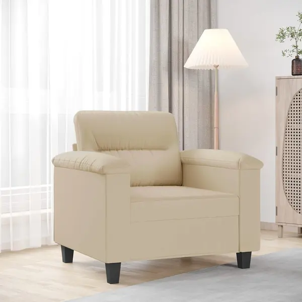 Gossi fotoliu canapea, crem, 60 cm, textil microfibra