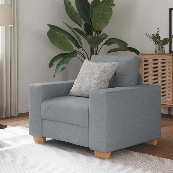 Gossi fotoliu canapea, gri deschis,60 cm, material textil