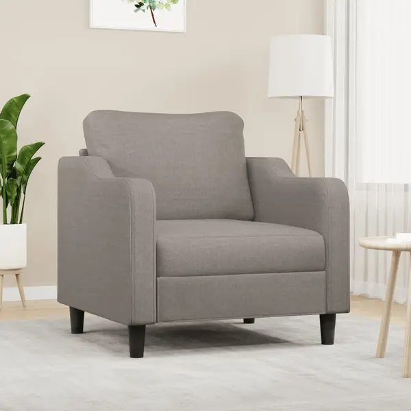 Gossi fotoliu canapea, gri taupe, 60 cm, material textil