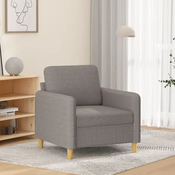 Gossi fotoliu canapea, gri taupe, 60 cm, material textil